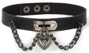 Choker z kłódką czarny