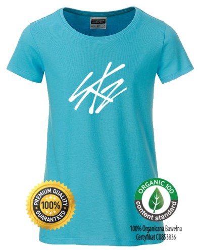 stray kids koszulka damska organiczna niebieska