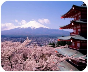 Góra Fuji i sakura podkładka pod mysz