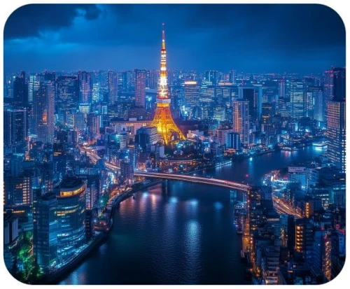 tokio nocą podkładka