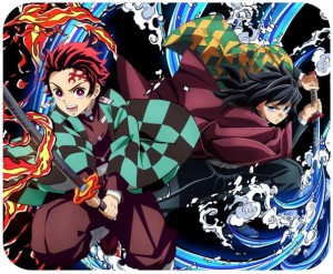 Kimetsu no Yaiba Tanjiro i Giyu podkładka pod mysz
