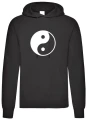 yin yang bluza męska czarna z kapturem
