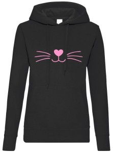 Cat Face bluza damska z kapturem