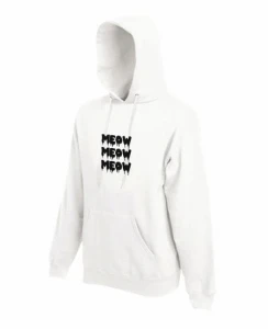 Meow meow meow bluza męska z kapturem