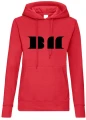 babymonster bluza damska czerwona z kapturem