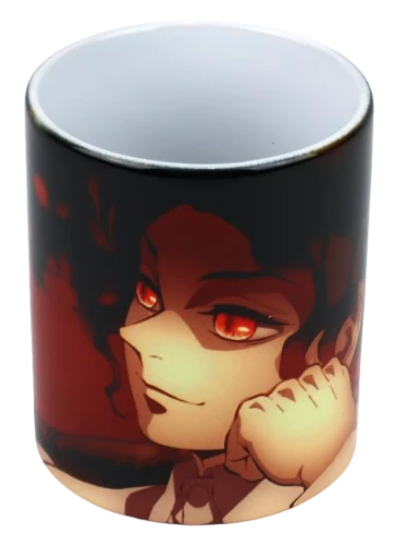 muzan biały kubek demon slayer