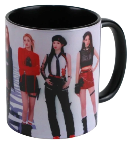 babymonster czarny kubek kpop