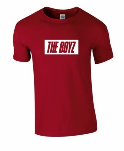 the boyz koszulka męska bordowa z białym nadrukiem