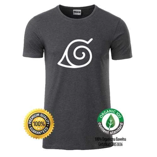 naruto konoha koszulka organiczna męska