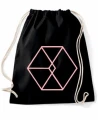 exo pastelowy różowy nadruk