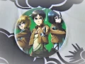 przypinka snk eren mikasa i armin