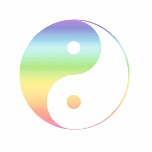 Przypinka Tęczowe Yin Yang