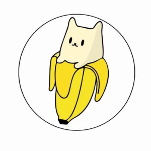 Przypinka Kot Banan