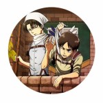 Przypinka Shingeki no Kyojin Levi i Eren