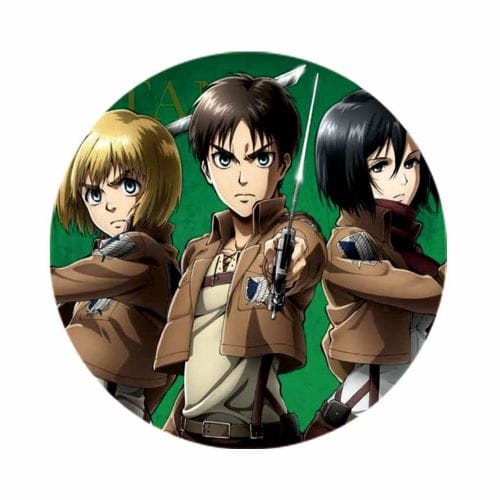 snk armin eren i mikasa