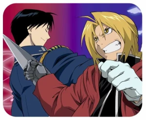Fullmetal Alchemist Edward i Mustang podkładka pod mysz