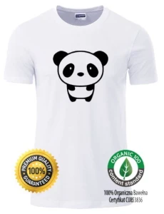 Panda organiczna koszulka męska