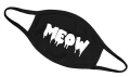meow maska czarna z białym