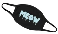 meow maska czarna z niebieskim
