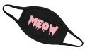 meow maska czarna z różowym