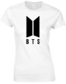 bts koszulka biała z czarnym