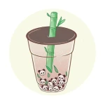 Przypinka Panda Bubble Tea