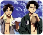 Shingeki no Kyojin Eren i Levi podkładka pod mysz 2