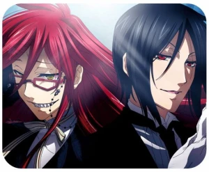 Kuroshitsuji Grell i Sebastian podkładka pod mysz