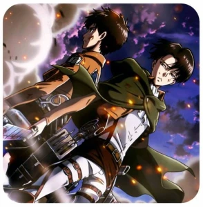 Shingeki no Kyojin Eren i Levi podkładka pod kubek