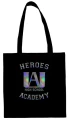bnha torba czarna holograficzna