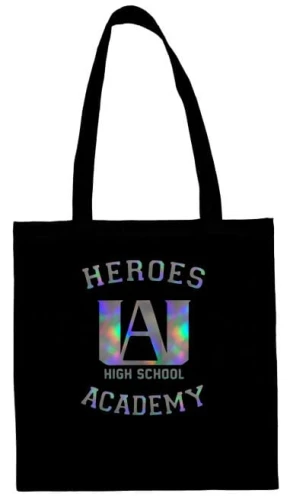 bnha torba czarna holograficzna