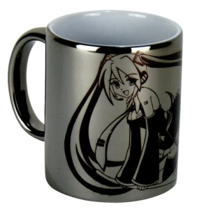 Kubek Vocaloid Hatsune Miku metaliczny srebrny