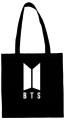 bts torba czarna z białym
