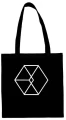 exo torba czarna z białym nadrukiem