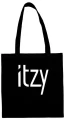 itzy torba czarna z białym nadrukiem