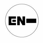 Przypinka Enhypen logo biała