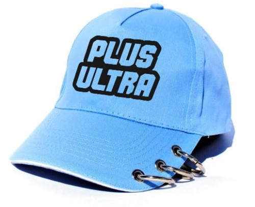 czapka z ringami niebieska