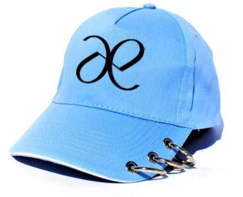 aespa czapka z ringami niebieska