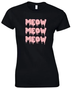 Meow meow meow koszulka damska