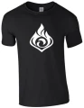 genshin pyro koszulka męska czarna