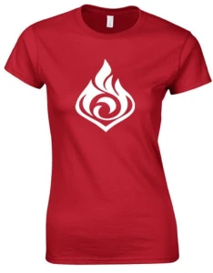 Genshin Impact Pyro koszulka damska