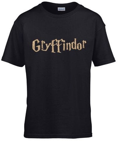 gryffindor koszulka dziecięca ze złotym brokatem