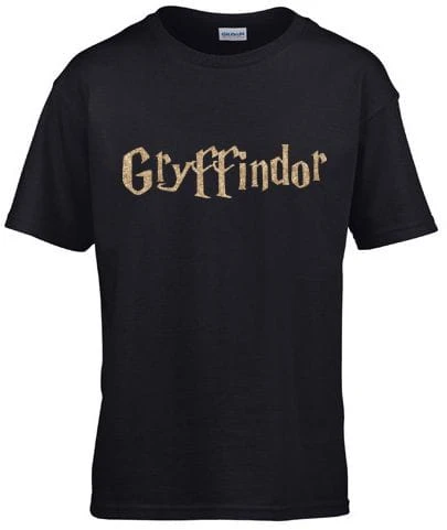 gryffindor koszulka dziecięca ze złotym brokatem