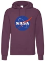nasa logo bluza męska bordowa