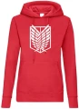 snk bluza damska czerwona z kapturem