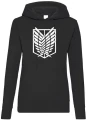 snk bluza damska czarna z kapturem