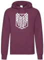 snk bluza męska z kapturem bordowa
