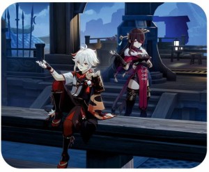 Genshin Impact Kazuha i Beidou podkładka pod mysz