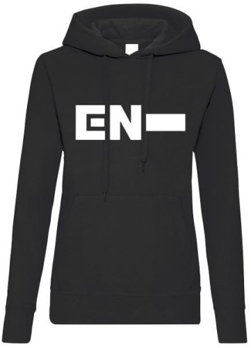 enhypen bluza damska czarna z kpturem