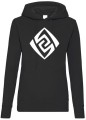 genshin geo bluza damska czarna z kapturem